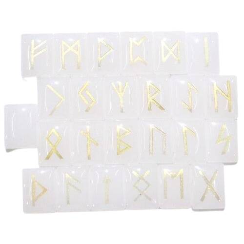 pierre viking runes verre blanc