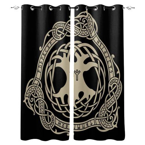 rideaux viking yggdrasil noirs