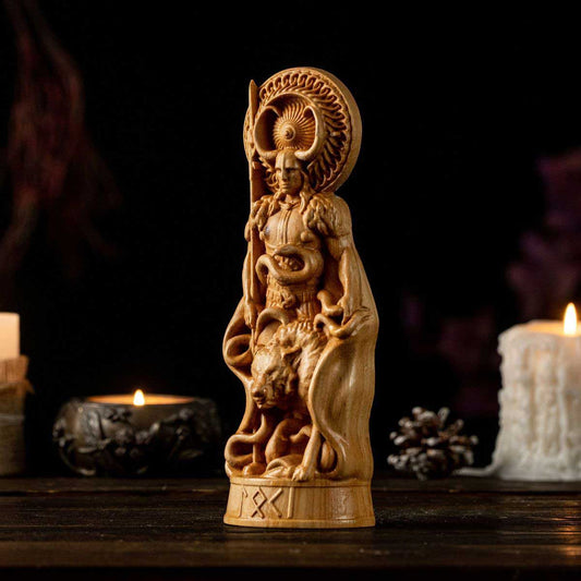 Statue en bois Loki