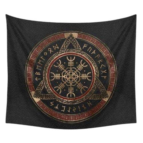 Tapis Mural Viking Aegishjalmur Celtique