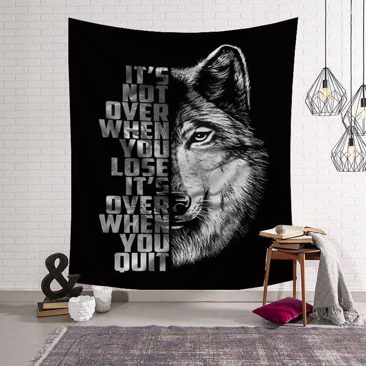 Tapis mural viking citation positive avec fond