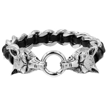 Bracelet Viking Loup Double