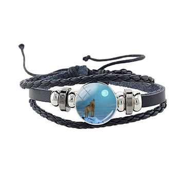 Bracelet Viking Loup de la Montagne