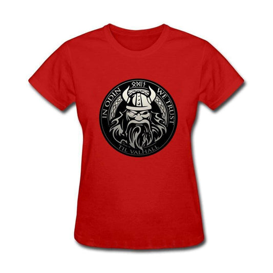 T-shirt viking einherjar rouge