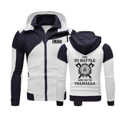 Veste Viking Die in Battle & Go to Valhalla blanc