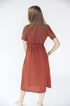 Robe longue en lin, robe en lin doux pour femme