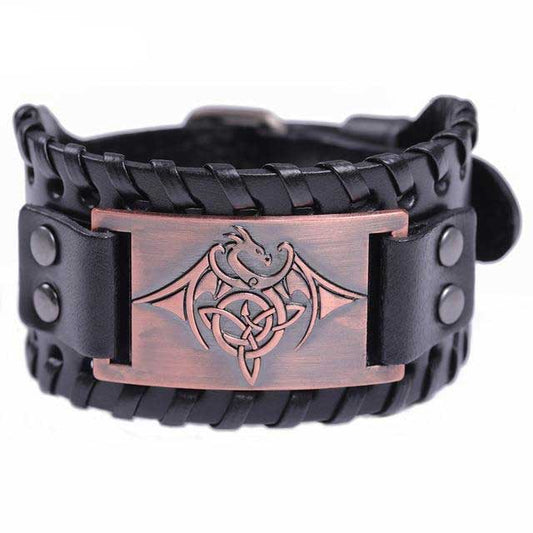 Bracelet Viking Dragon de Feu en Bronze