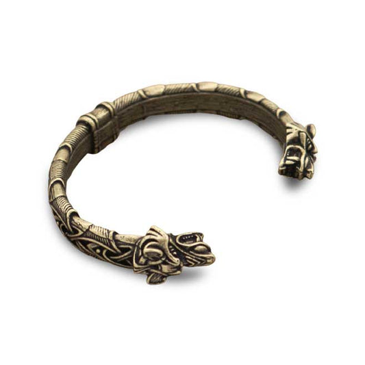 bracelet viking loup nordique bronze