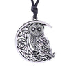 Solitaire Owl Viking Necklace