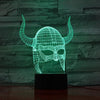 Lampe Viking 3D Casque à Cornes